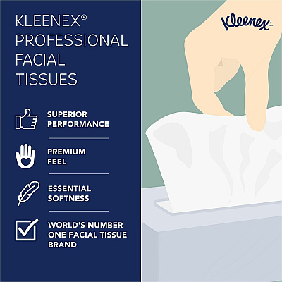 Kleenex Professional Naturals Facial Tissue Cube for Business (KCC21272BX)