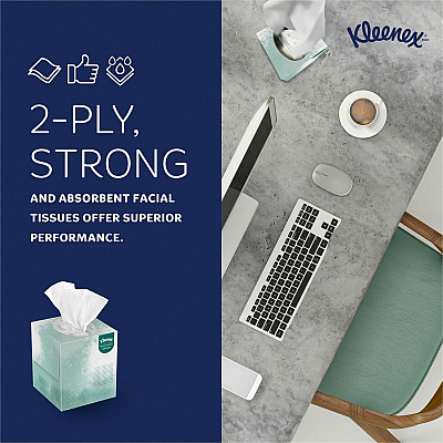 Kleenex Professional Naturals Facial Tissue Cube for Business (KCC21272BX)