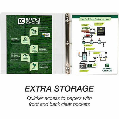 Samsill Earth's Choice Plant-based Durable View Binder (SAM16937)