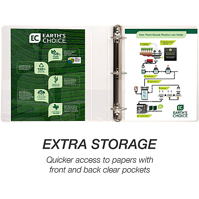 Samsill Earth's Choice Plant-based Durable View Binder (SAM16957)