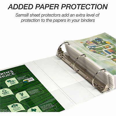 Samsill Earth's Choice Plant-Based 3 Inch 3 Ring View Binder - White (SAM16987)