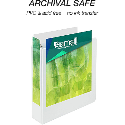 Samsill Earth's Choice Plant-Based 3 Inch 3 Ring View Binder - White (SAM16987)