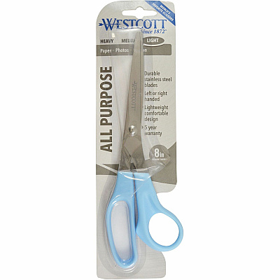 Westcott All Purpose 8" Stainless Steel Straight Scissors (ACM13151)