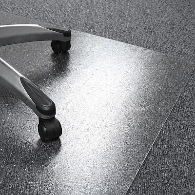 Cleartex Ultimat Polycarbonate Rectangular Chair Mat for Carpets over 1/2" - 48" x 53" (FLR1113427ER)