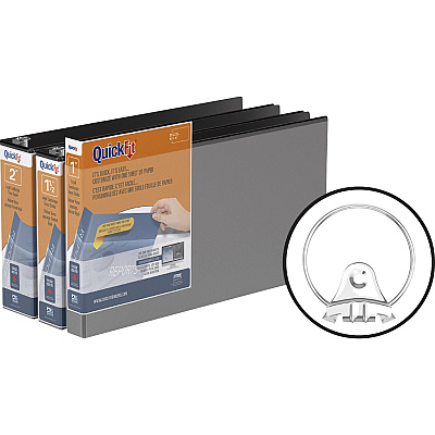 QuickFit Landscape Round Ring View Binder for Spreadsheets (STW95011L)