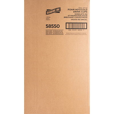 Genuine Joe 8 oz Hot/Cold Foam Cups (GJO58550)