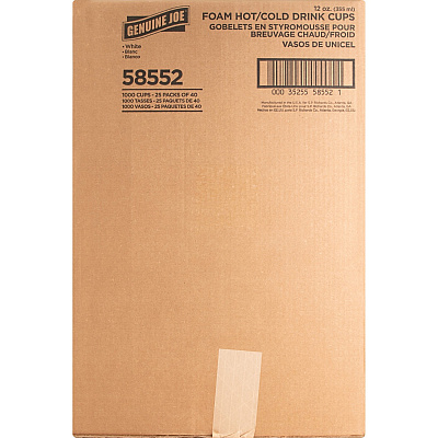 Genuine Joe 12 oz Hot/Cold Foam Cups (GJO58552)