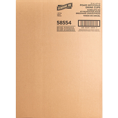 Genuine Joe 16 oz Hot/Cold Foam Cups (GJO58554)