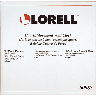 Lorell 9" Round Wall Clock (LLR60987)