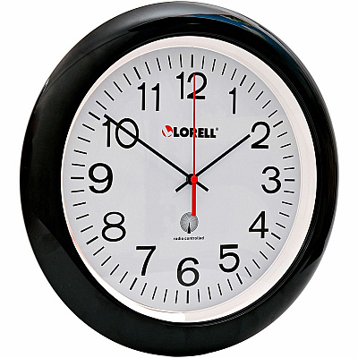 Lorell 13-1/4" Radio-Controlled Wall Clock (LLR60994)