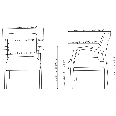 Lorell Thickly Padded Guest Chair (LLR68555)