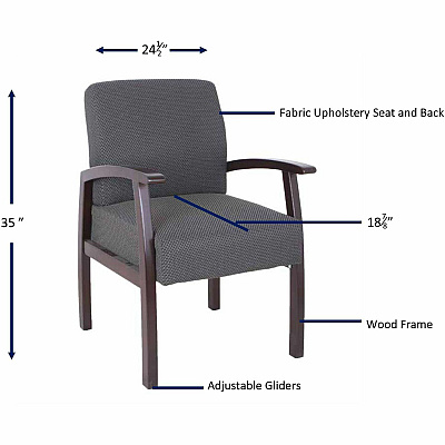Lorell Thickly Padded Guest Chair (LLR68555)
