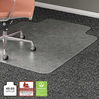 Lorell Plush-pile Wide-Lip Chairmat (LLR69166)
