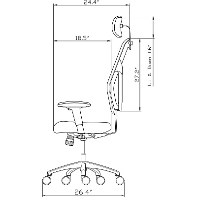 Lorell Elevate Mesh High-Back Executive Office Chair (LLR85035)