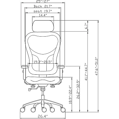 Lorell Elevate Mesh High-Back Executive Office Chair (LLR85035)