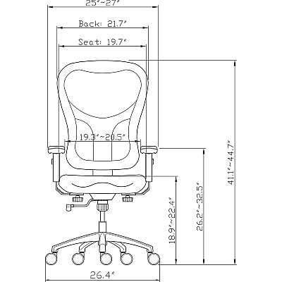 Lorell Elevate Mesh Mid-Back Office Chair (LLR85036)