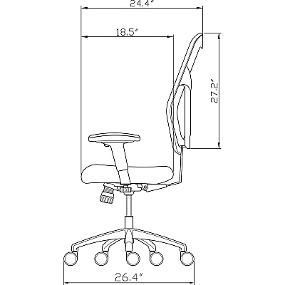 Lorell Elevate Mesh Mid-Back Office Chair (LLR85036)