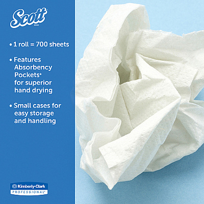 Scott Essential Roll Center Pull Towels with Fast-Drying Absorbency Pockets (KCC01032)