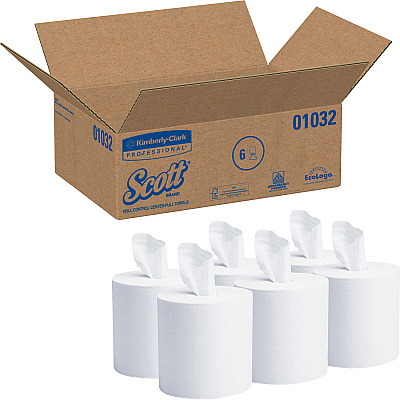 Scott Essential Roll Center Pull Towels with Fast-Drying Absorbency Pockets (KCC01032)