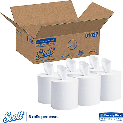 Scott Essential Roll Center Pull Towels with Fast-Drying Absorbency Pockets (KCC01032)