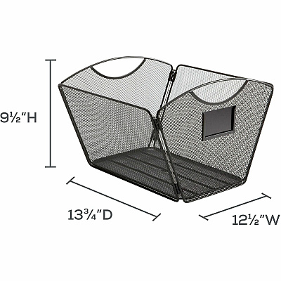 Safco Onyx Mesh Desktop Tub File (SAF2162BL)