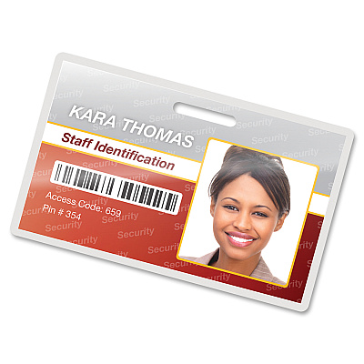 Fellowes Punched ID Card/Clip Glossy Laminating Pouches (FEL52033)
