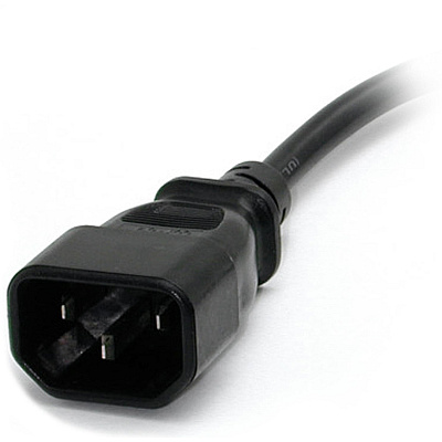 StarTech 1ft Power Extension Cord C14 To 5-15r (PAC100)