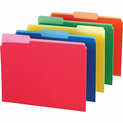 Pendaflex 1/3 Tab Cut Legal Recycled Top Tab File Folder (PFX435013ASST)