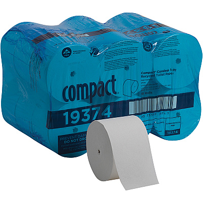 Compact Coreless Recycled Toilet Paper (GPC19374)