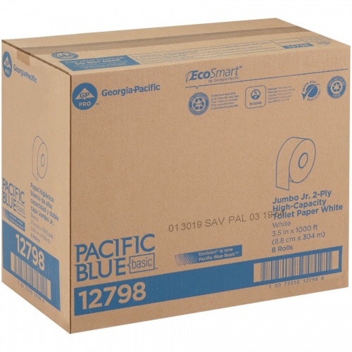 Pacific Blue Basic Jumbo Jr. High-Capacity Toilet Paper (12798)