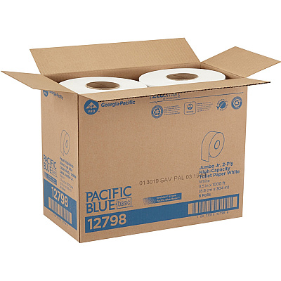 Pacific Blue Basic Jumbo Jr. High-Capacity Toilet Paper (GPC12798)