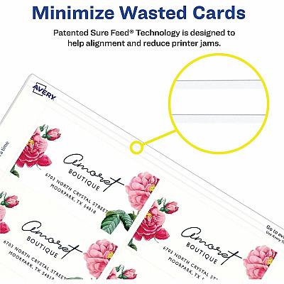 Avery Clean Edge Business Cards, 2" x 3.5" , White, 120 (28877)