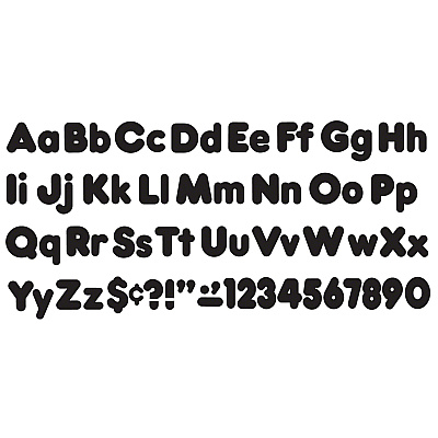 TREND Black 4" Casual Combo Ready Letters Set (TEPT79901)
