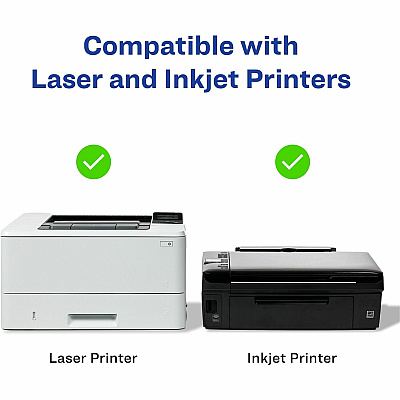 Avery(R) Printable Postcards, 4.25" x 5.5" , Textured White, 120 Blank Postcards for Inkjet and laser Printers (3380) (AVE03380)
