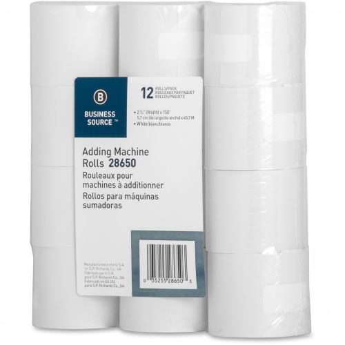 Business Source Receipt Paper - White (28650)