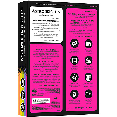 Astrobrights Color Card Stock "Happy" , 5 Assorted Colours (WAU21004)