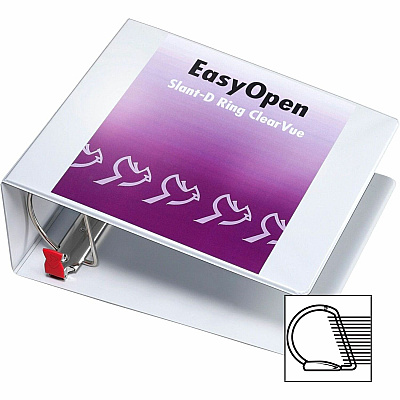 Cardinal EasyOpen Clearvue Slant D-Ring Binders (CRD10350CB)
