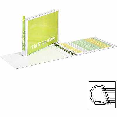 Cardinal ClearVue Overlay Tabloid D-Ring Binders (CRD22112CB)