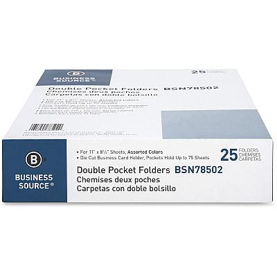 Business Source Letter Recycled Pocket Folder (BSN78502)