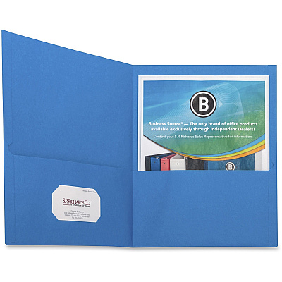 Business Source Letter Recycled Pocket Folder (BSN78502)