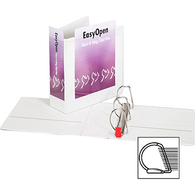 Cardinal EasyOpen Clearvue Slant D-Ring Binders (CRD10340CB)
