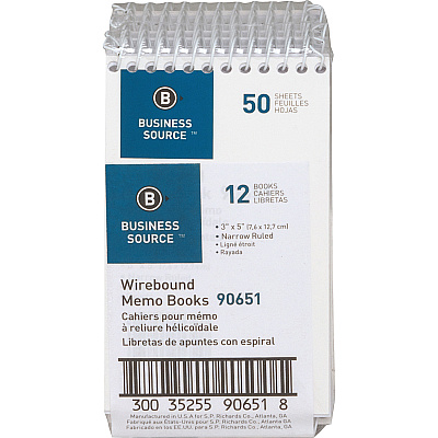 Business Source Wirebound Memo Books (BSN90651)