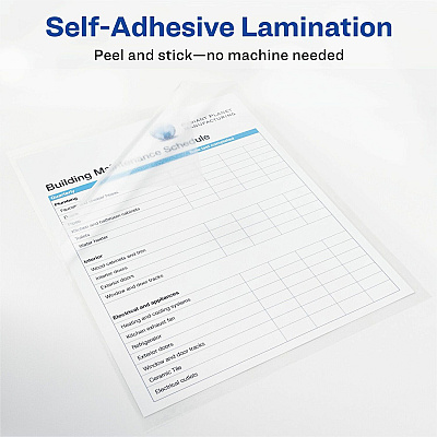 Avery Self-Adhesive Laminating Sheets (AVE73603)
