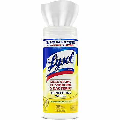 LYSOL Lemon/Lime Disinfect Wipes (RAC81145)
