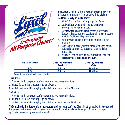 Professional LYSOL Antibacterial All Purpose Cleaner (RAC74392)
