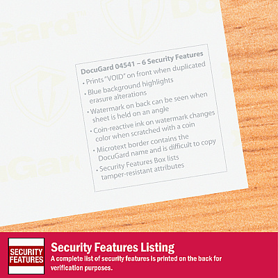 DocuGard Standard Medical Security Paper (PRB04541)