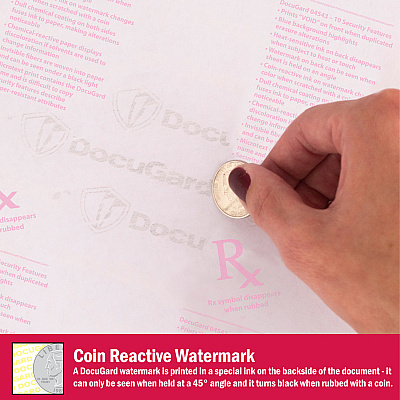 DocuGard Premier Security Paper for Printing Prescriptions & Preventing Fraud, 10 Features (PRB04543)