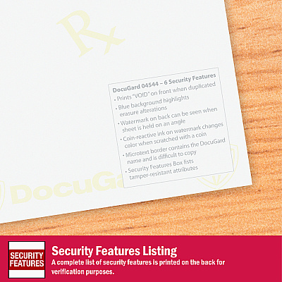 DocuGard Standard 2-part Medical Security Paper (PRB04544)