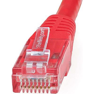 StarTech 10ft Cat6 Ethernet Cable Red Cat 6 Poe (C6PATCH10RD)