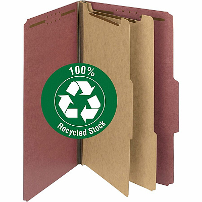 Smead 2/5 Tab Cut Legal Recycled Classification Folder (SMD19023)